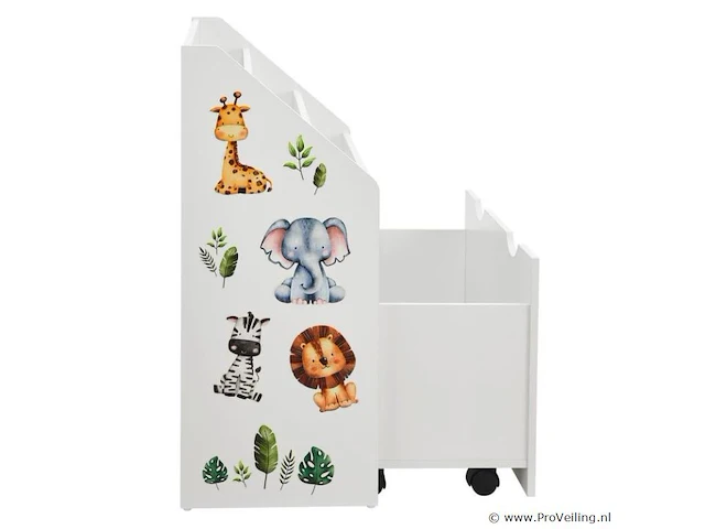 Kinderboekenkast - 63 x 30 x 70 cm - wit - afbeelding 5 van  7