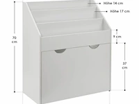 Kinderboekenkast - 63 x 30 x 70 cm - wit - afbeelding 7 van  7