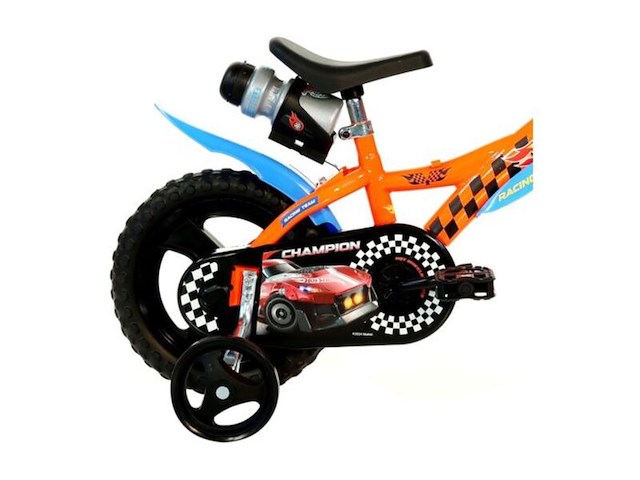 Kinderfiets dino bikes, 612l-hw hotwheels 12inch, oranje/zwart/blauw - afbeelding 2 van  3