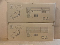 Kinderligstoel met parasol (2x) - afbeelding 2 van  2