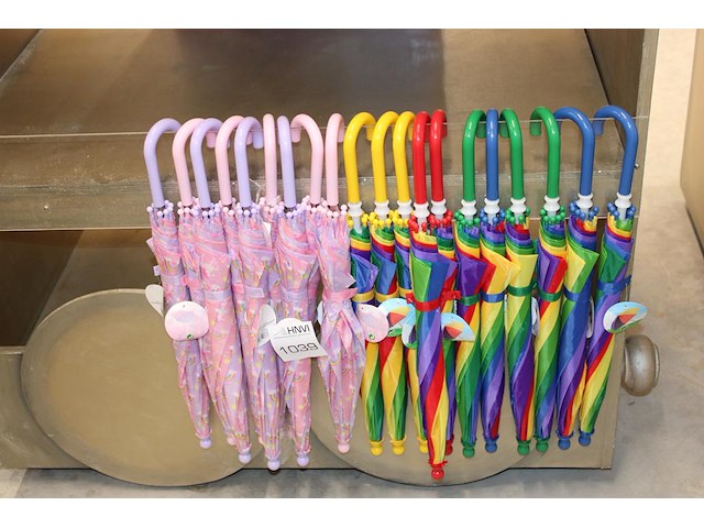 Kinderparaplu's upi in diverse kleuren, 20 stuks. - afbeelding 1 van  2