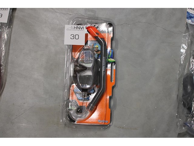 Kindersnorkelset bestway bestaande uit snorkel, zwemvliezen en bril. - afbeelding 1 van  2