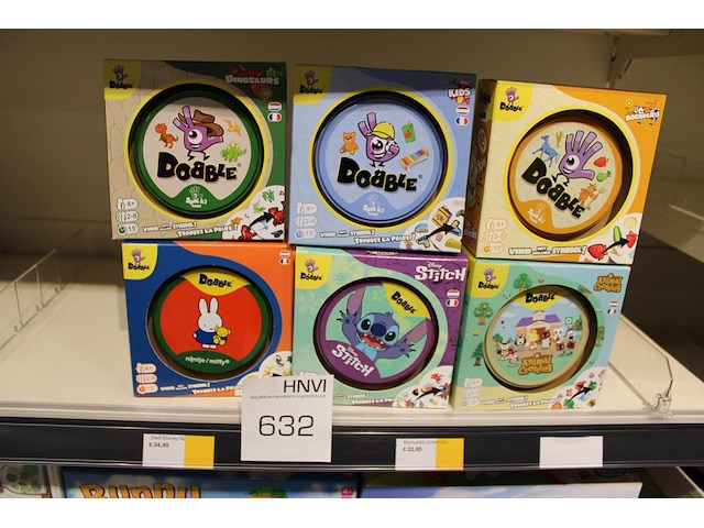Kinderspellen dobble, diverse uitvoeringen, 6 stuks. - afbeelding 1 van  1