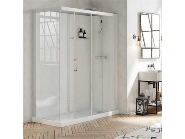 Kinedo brooklyn 110x80cm ca240gtne douchecabine met regendouche set - afbeelding 1 van  2