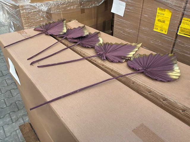 King palm spear purple / gold decoratief palmblad (408x) - afbeelding 2 van  4