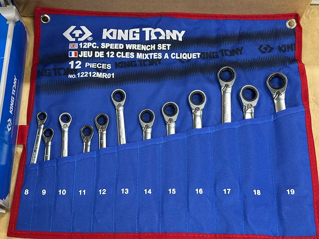 King-tony - ratel-steeksleutelset - set (12x) - afbeelding 1 van  4