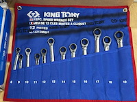 King-tony - ratel-steeksleutelset - set (12x) - afbeelding 1 van  4