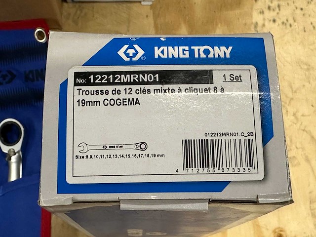 King-tony - ratel-steeksleutelset - set (12x) - afbeelding 2 van  4