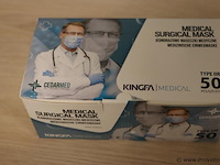 Kingfa medical chirurgisch mondkapje kf-b p01 (r) 5903051122804 - 11 verpakkingen á 50 stuks - afbeelding 2 van  3