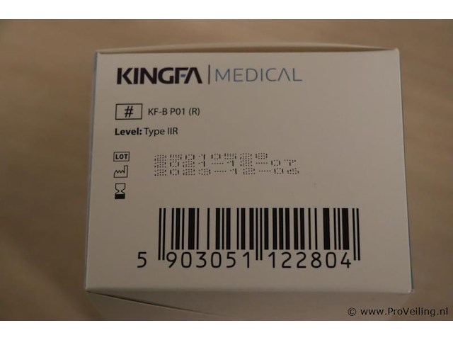 Kingfa medical chirurgisch mondkapje kf-b p01 (r) 5903051122804 - 11 verpakkingen á 50 stuks - afbeelding 3 van  3