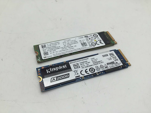 Kingston 500gb en sk hynix 512gb nvme m.2 ssd interne hardeschijf (2x) - afbeelding 1 van  4
