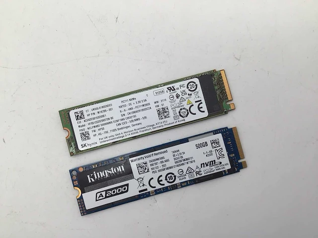 Kingston 500gb en sk hynix 512gb nvme m.2 ssd interne hardeschijf (2x) - afbeelding 2 van  4