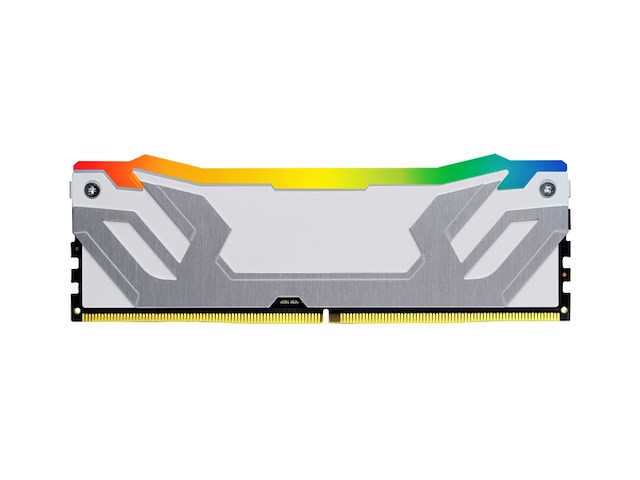 Kingston fury renegade ddr5 rgb zilver/wit xmp 24gb 8800mt/s cl42 cudimm gaming desktopgeheugen - afbeelding 1 van  3
