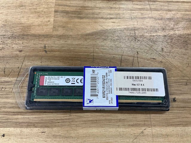 Kingston kvr21r15d4/32 32gb 2rx4 pc4-2133 cl15 288 - afbeelding 1 van  3
