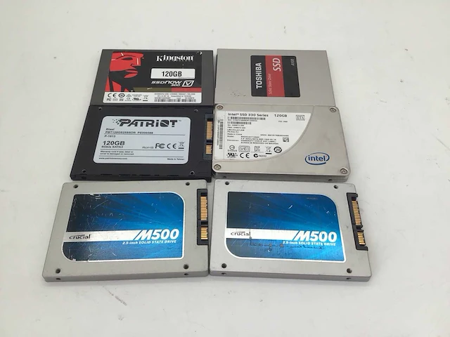 Kingston toshiba crucial intel 120gb sata ssd interne hardeschijf (6x) - afbeelding 3 van  5