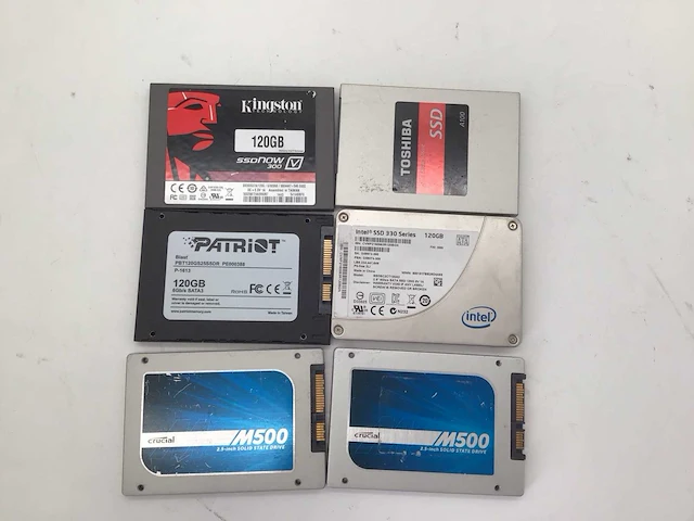 Kingston toshiba crucial intel 120gb sata ssd interne hardeschijf (6x) - afbeelding 5 van  5