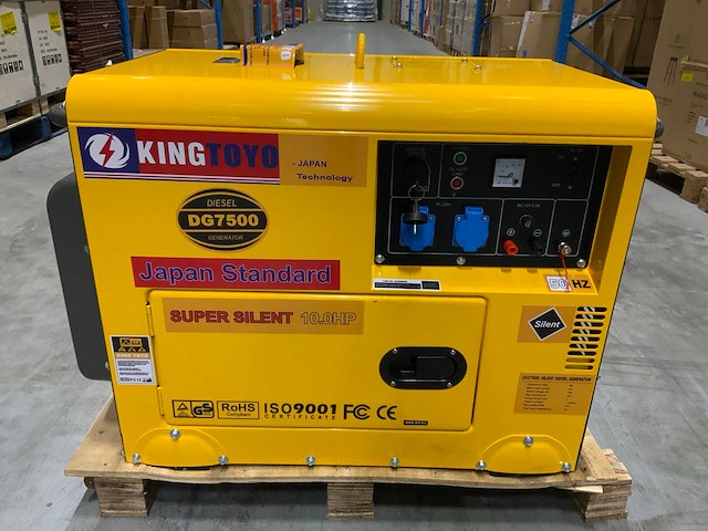 Kingtoyo dg7500 diesel generator silent 6.0kva - afbeelding 1 van  9