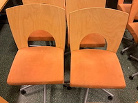 Kinnarps vergaderstoel met houten rugleuning (8x) - afbeelding 10 van  12