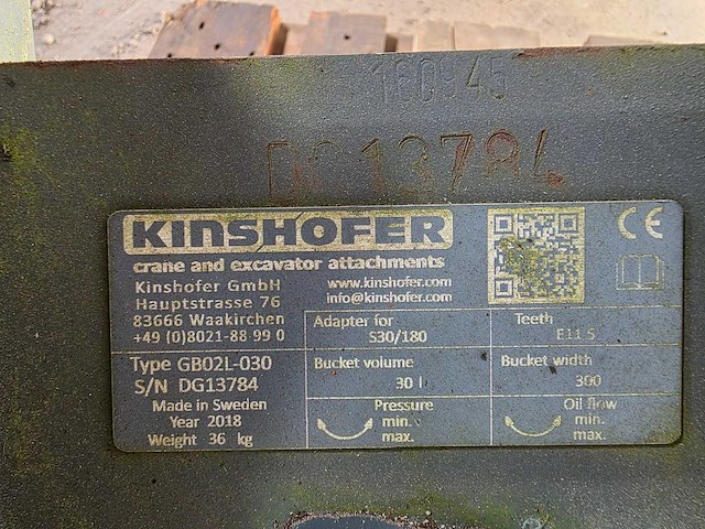 Kinshofer - s30/180 - graafbak - afbeelding 3 van  7