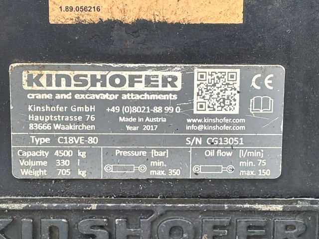 Kinshofer hpx schalengrijper - afbeelding 2 van  10