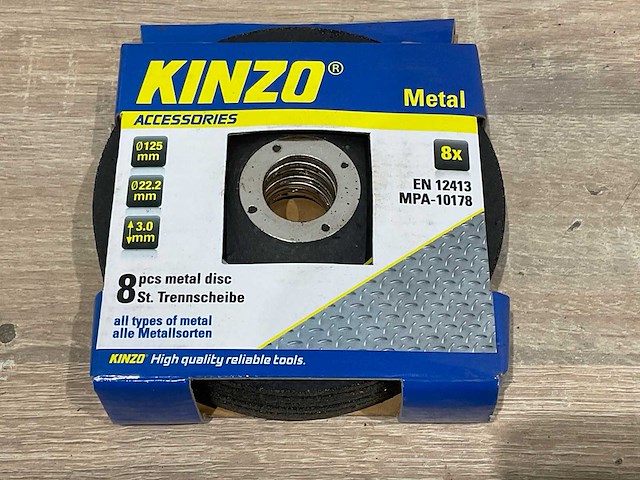 Kinzo - metaal - slijpschijven 125 mm (40x) - afbeelding 2 van  3