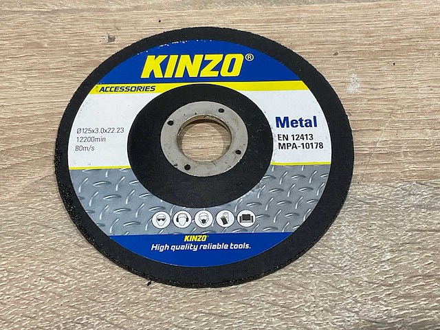 Kinzo - metaal - slijpschijven 125 mm (40x) - afbeelding 3 van  3
