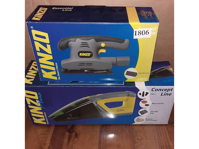 Kinzo schuurmachine (retourgoed) kinzo handstofzuiger excl. accu (d1906) - afbeelding 1 van  3