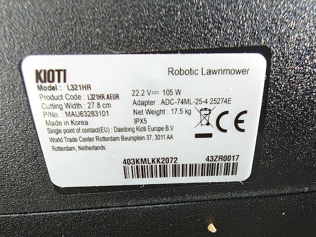 Kioti - l321hr - robotmaaier - afbeelding 3 van  15