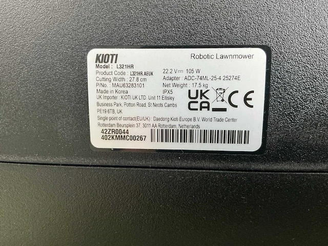 Kioti l321hr 3000m2 robotmaaier ongebruikt - afbeelding 8 van  12