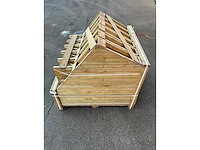 Kippenhok celfix® uden 130x66x122 cm - afbeelding 3 van  4