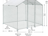 Kippenren hls25t 2 x 2 x 2 meter - afbeelding 2 van  18