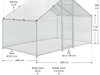 Kippenren hls25t 3 x 2 x 2 meter - afbeelding 2 van  18