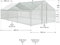 Kippenren hls25t 3 x 6 x 2 meter - afbeelding 2 van  18