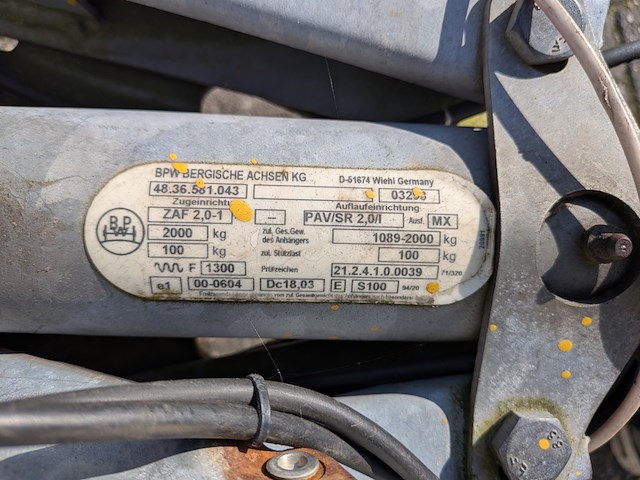 Kipper aanhangwagen, hapert, d2000 08, 2003 - afbeelding 10 van  19