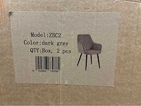 Kira zbc2/dark grey eetkamerstoel (4x) - afbeelding 5 van  6