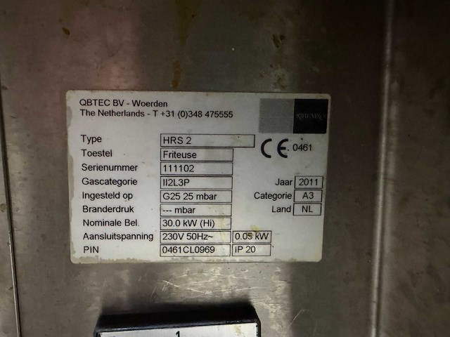 Kiremko - hrs 2 rvs hoogrendement - friteuse - afbeelding 5 van  10