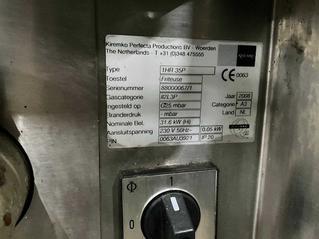 Kiremko hrf 2 friteuse propaan - afbeelding 7 van  9