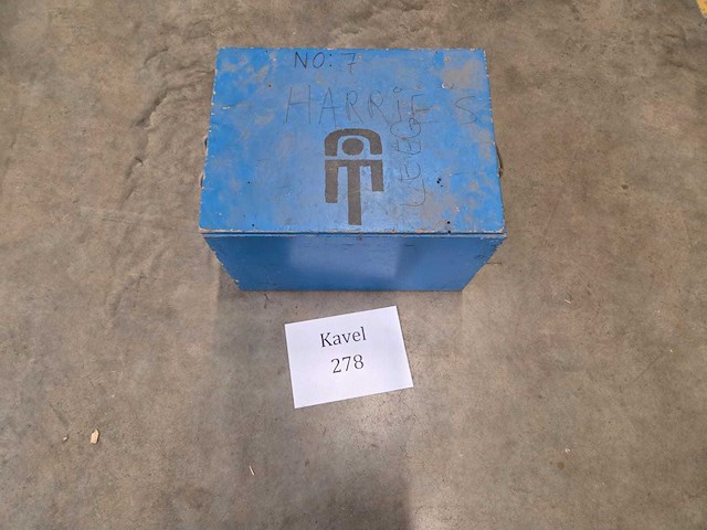 Kist hout blauw - afbeelding 1 van  1