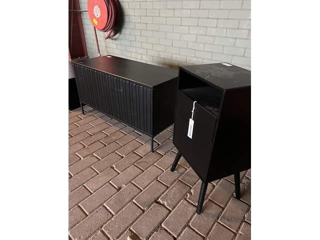 Kistbank, televisiemeubel en nachtkastje, byfonq en woood - afbeelding 6 van  11