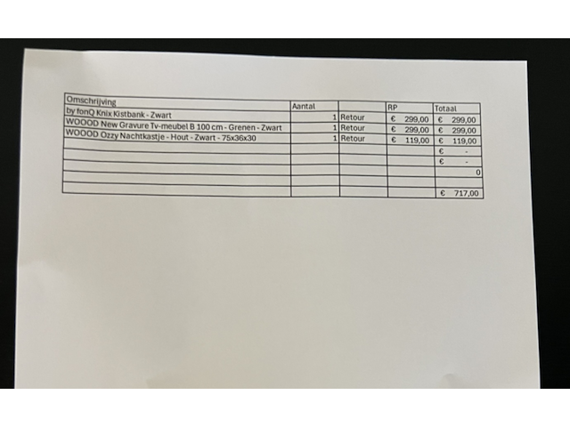 Kistbank, televisiemeubel en nachtkastje, byfonq en woood - afbeelding 7 van  11