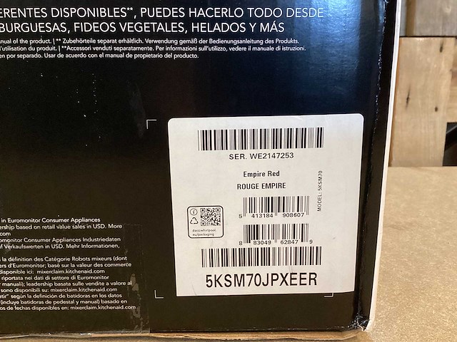 Kitchenaid - artisan - mixer - afbeelding 2 van  3