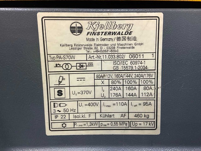 Kjellberg pa-s70 w plasma snijder - afbeelding 3 van  11