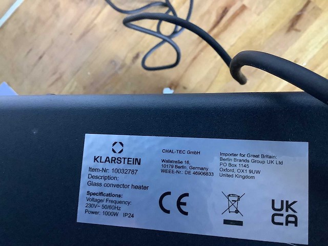 Klarstein - electrische heater - afbeelding 2 van  4