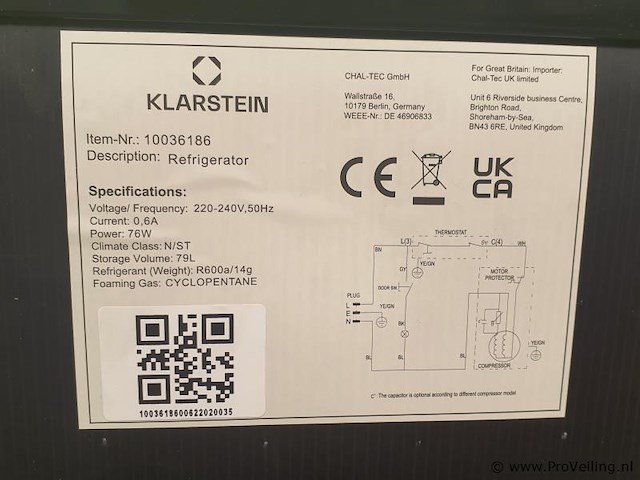 Klarstein koelkast - afbeelding 9 van  9