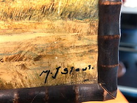 Klassiek, schilder achtig polderlandschap met een molen en een bootje aan het water, gesigneerd linkend naar de stijl van de haagse school. - afbeelding 4 van  5