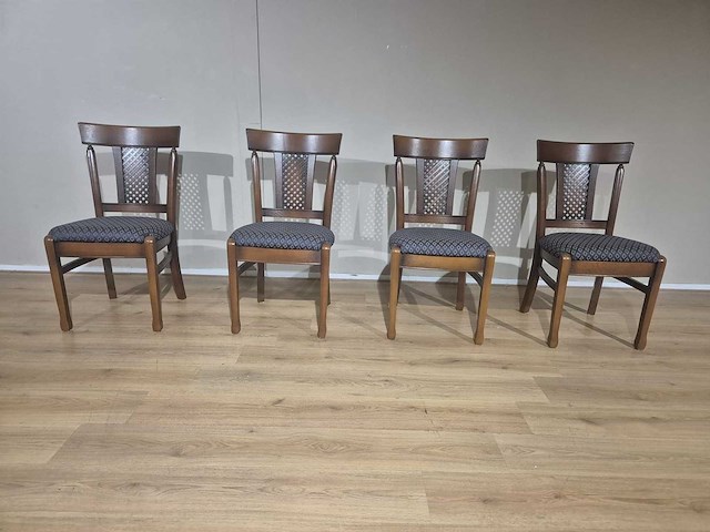 Klassieke - antieke - eetkamerstoelen (4x) - afbeelding 1 van  13