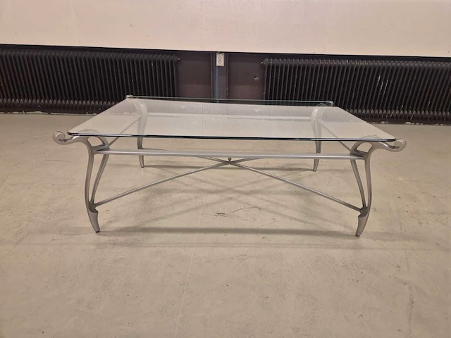 Klassieke - glazen - salontafel - coffee table - afbeelding 1 van  8