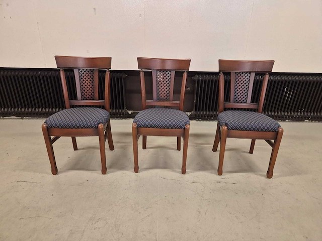 Klassieke - houten - eetkamerstoelen - dining chair (3x) - afbeelding 1 van  4