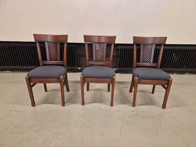 Klassieke - houten - eetkamerstoelen - dining chair (3x) - afbeelding 4 van  7