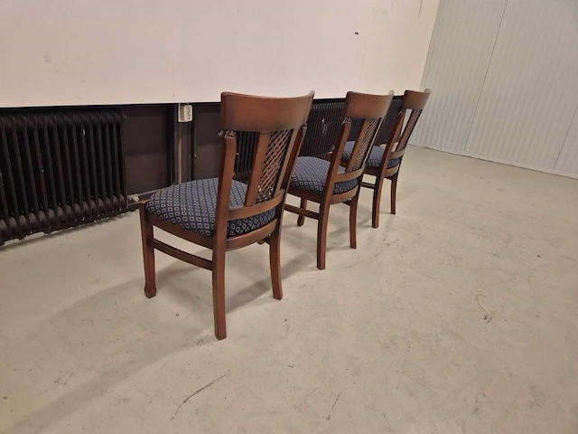 Klassieke - houten - eetkamerstoelen - dining chair (3x) - afbeelding 2 van  7